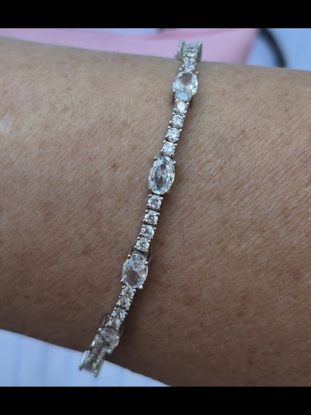 10.5 * Carat Total* VVS1 Oval & Round Cut Vintage Moissanite Bracelet
